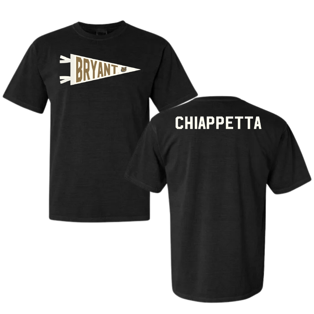 Bryant University TF and XC Black Pennant Comfort Colors Tee - AJ Chiappetta