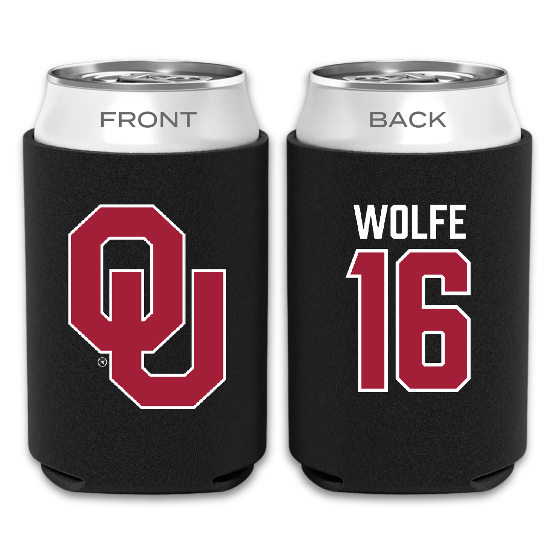 University of Oklahoma Soccer Black Can Cooler - #16 Dani Wolfe