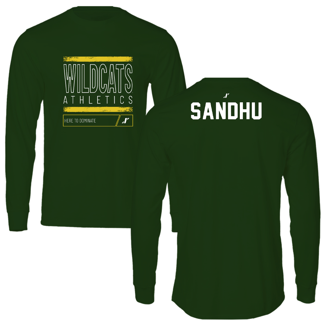 Northern Michigan University Wrestling Forest Green Dominate Long Sleeve - Bryn Sandhu