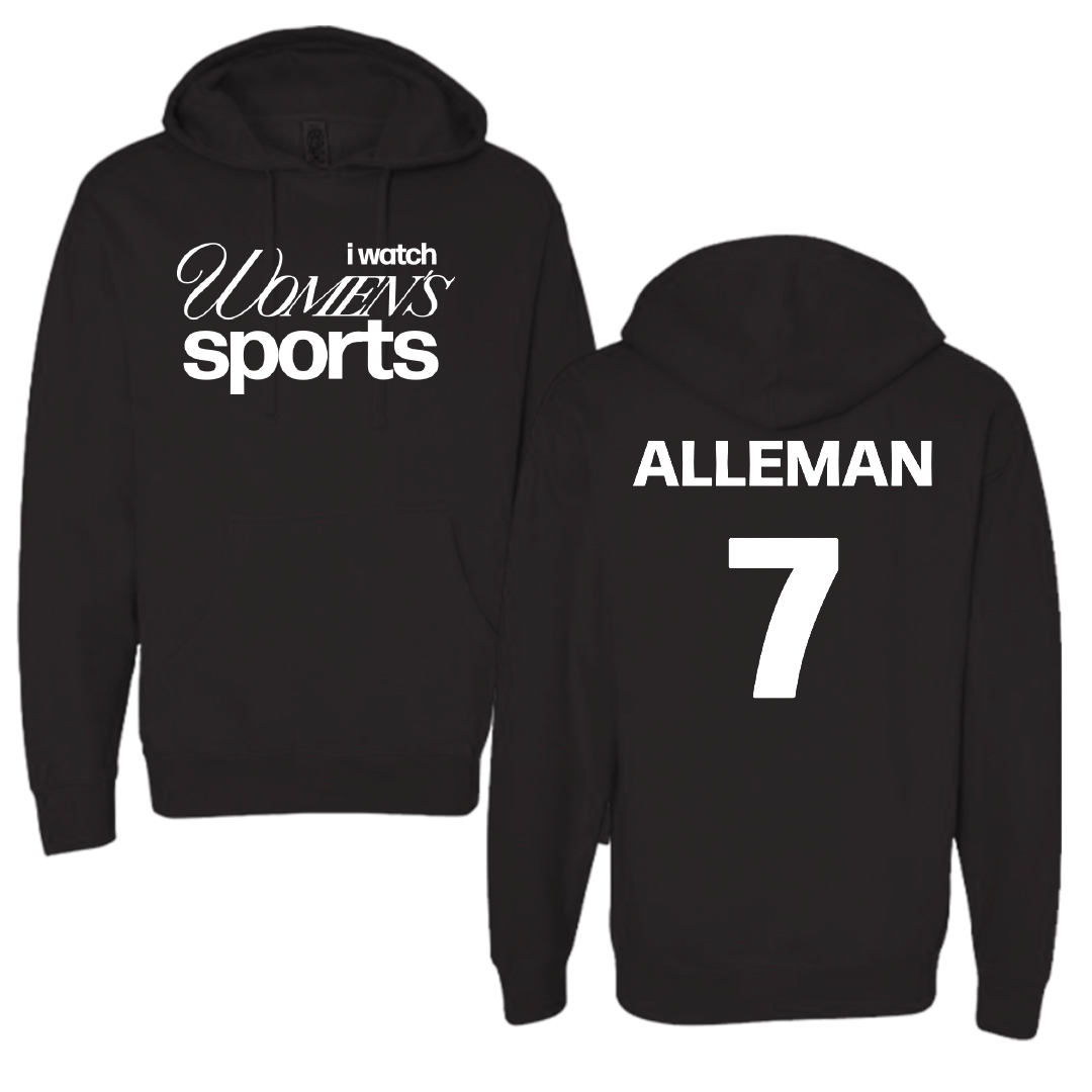 University of New Orleans Volleyball Black WHM Hoodie - #7 Lani Alleman