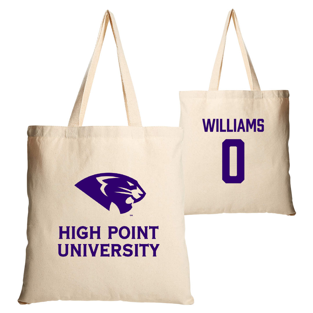 High Point University Soccer Tan Canvas Tote Bag - #0 Kylee Williams