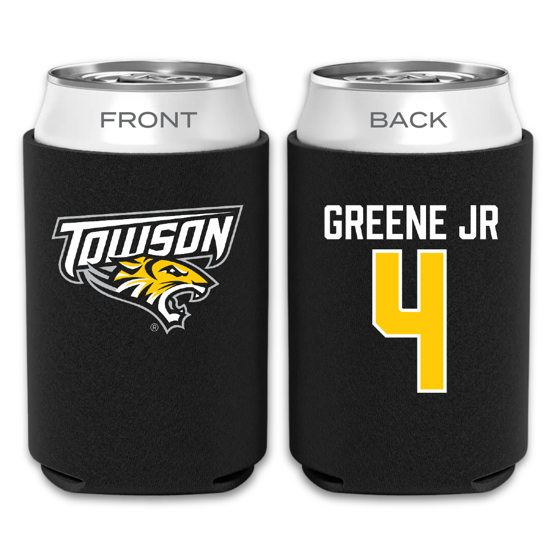 Towson University Football Black Can Cooler - #4 Tyrell Greene Jr