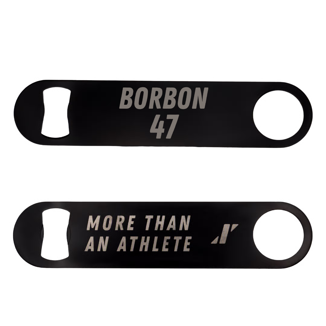 University of Massachusetts Football Black Bottle Opener - #47 Jovoni Borbon