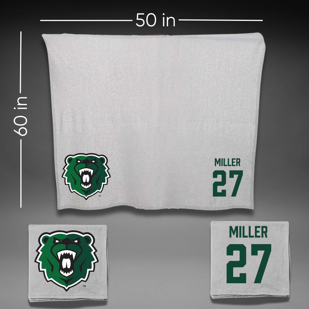 University of Wisconsin-Parkside Baseball Gray Blanket - #27 Brennen Miller