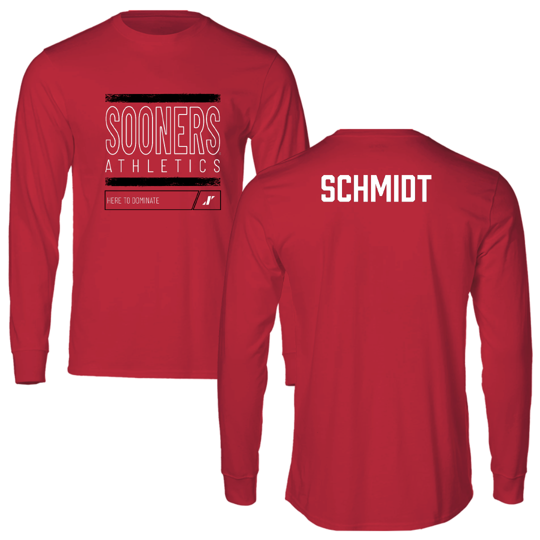 University of Oklahoma Wrestling Crimson Dominate Long Sleeve - Carter Schmidt