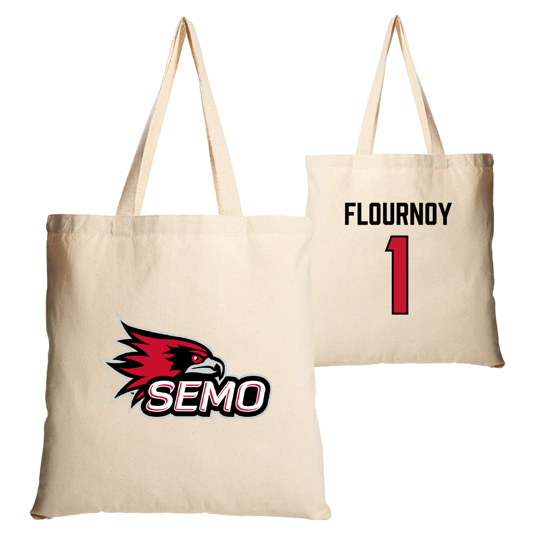 Southeast Missouri State University Football Tan Canvas Tote Bag - #1 Ryan Flournoy