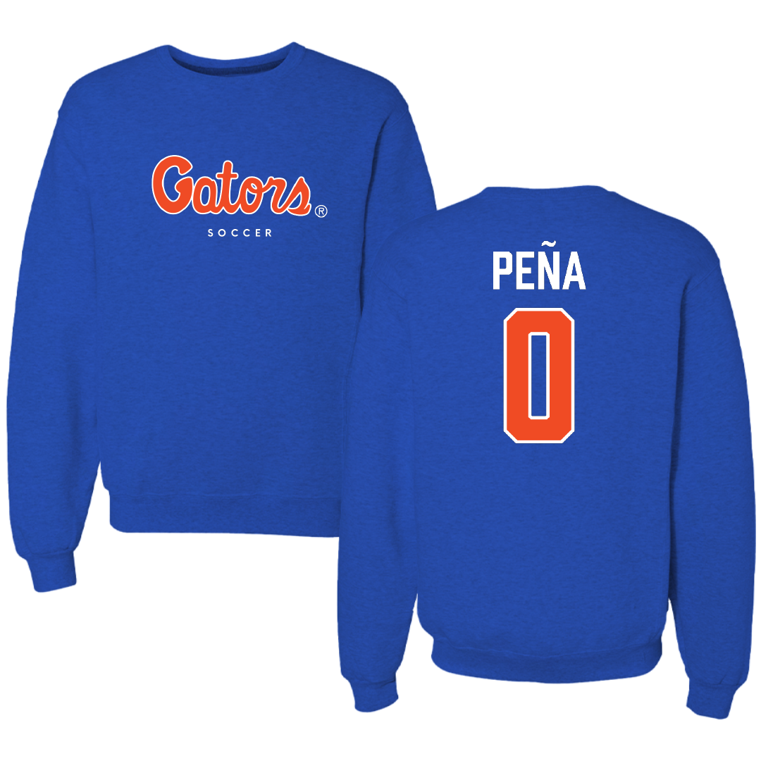 University of Florida Soccer (W) Royal Blue Crewneck - #0 Paloma Peña