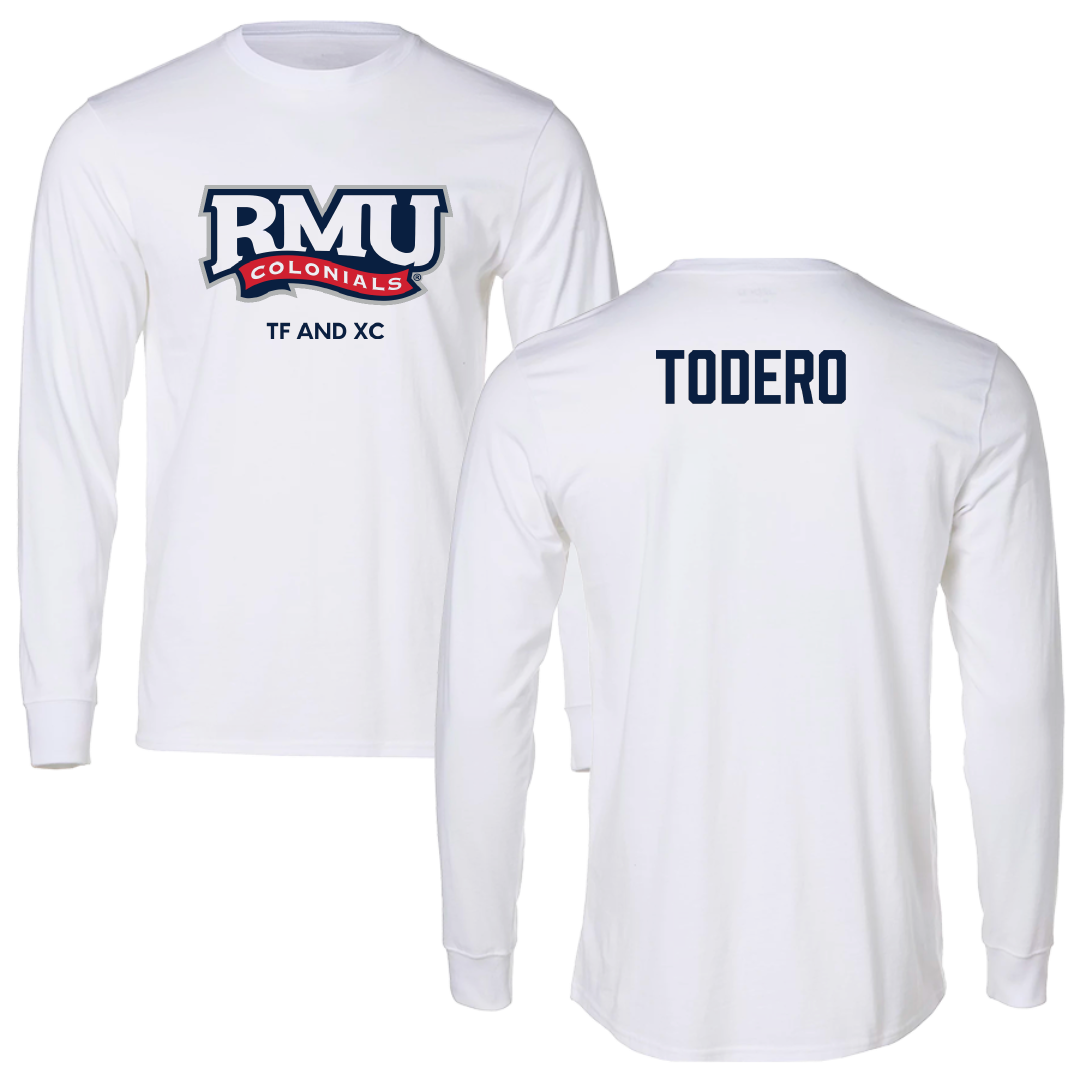 Robert Morris University TF and XC White Mascot Long Sleeve - Rayna Todero