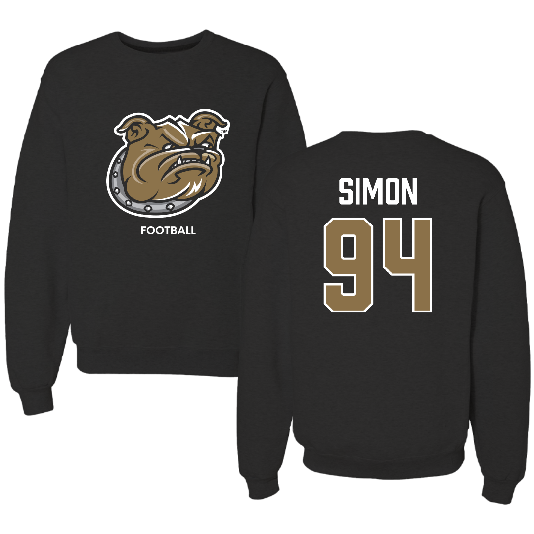 Bryant University Football Black Crewneck - #94 Jailynn Simon