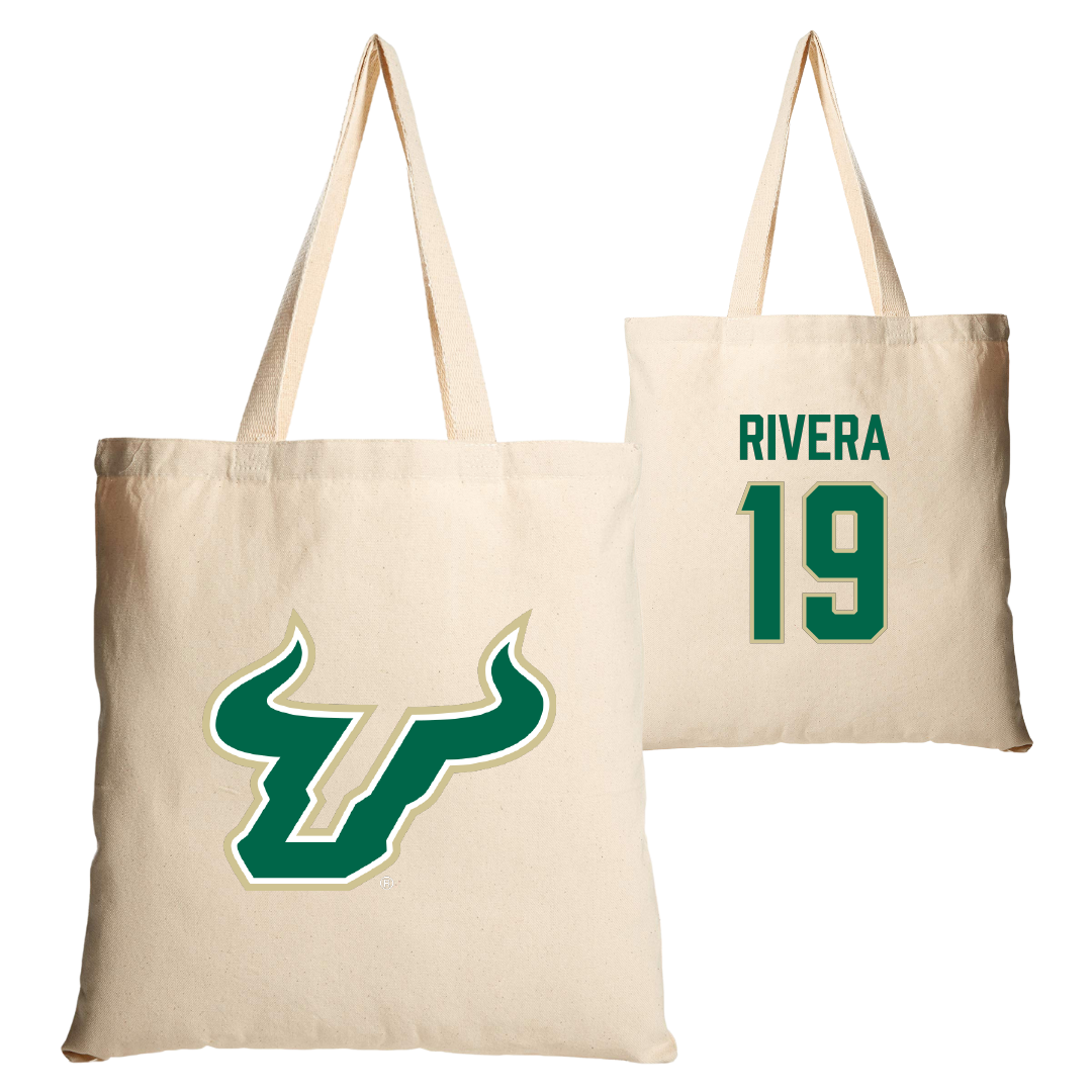 University of South Florida Softball Tan Canvas Tote Bag - #19 Alanah Rivera