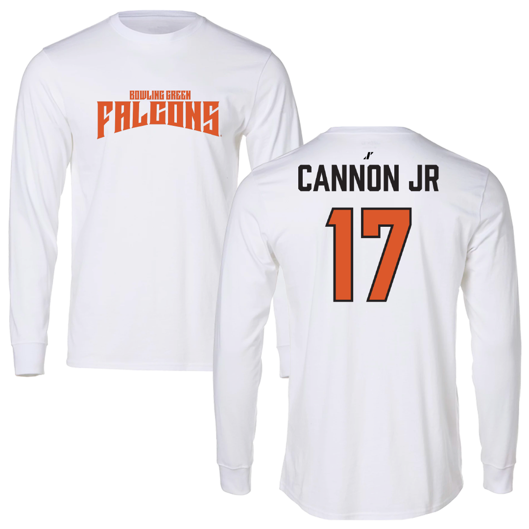 Bowling Green State University Football White Classic Long Sleeve - #17 Mark Cannon Jr