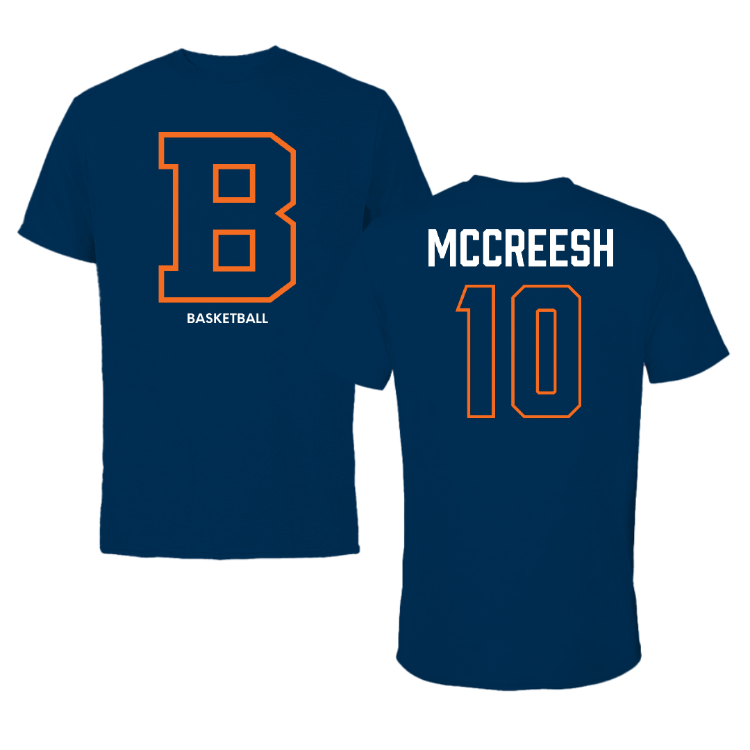Bucknell University Basketball (M) Navy Tee - #10 Brandon McCreesh