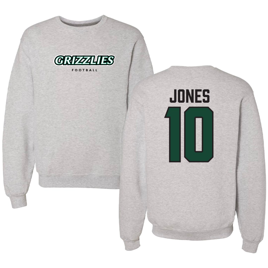 Adams State University Football Gray Grizzlies Crewneck - #10 Hayden Jones