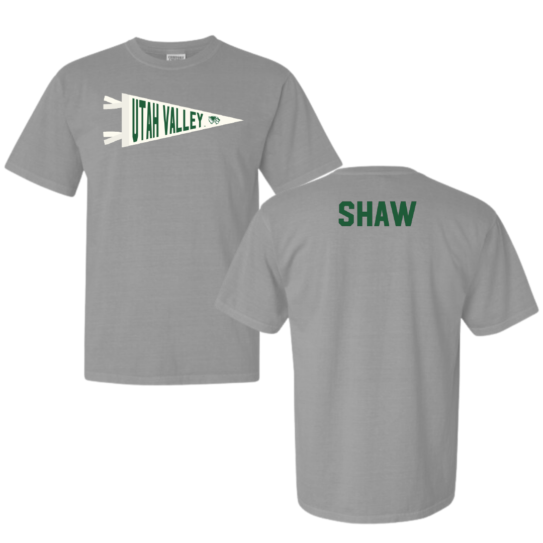 Utah Valley University TF and XC Light Gray Pennant Comfort Colors Tee - Elyssa Shaw