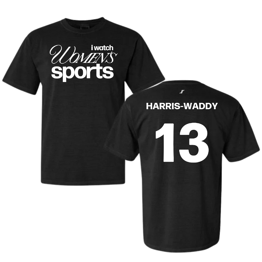 Syracuse University Volleyball Black WHM Comfort Colors Tee - #13 Zharia Harris-Waddy
