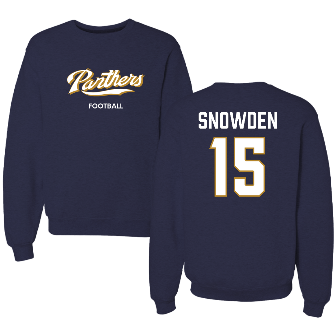 Florida International University Football Navy Panthers Crewneck - #15 TJ Snowden