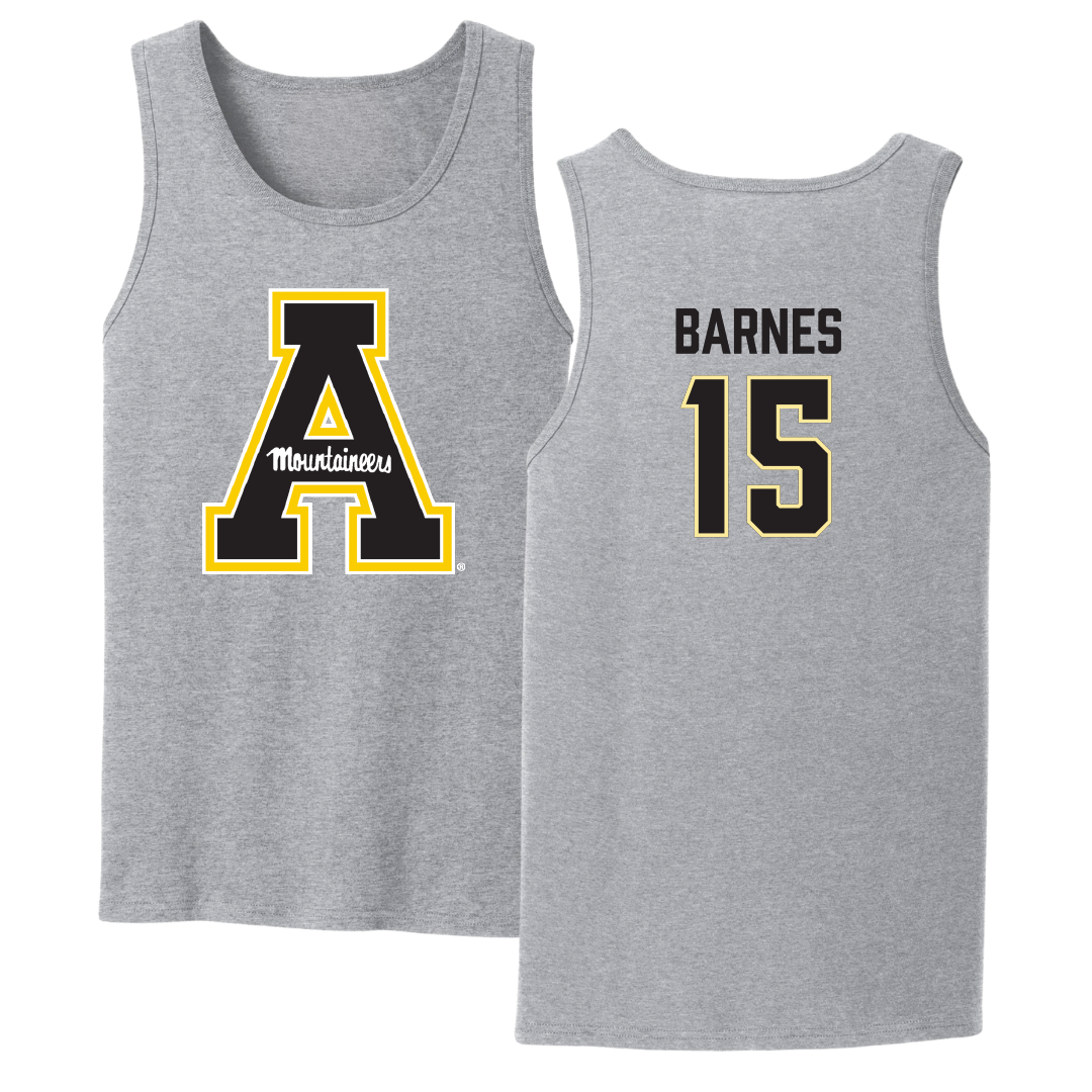 Appalachian State University Football Sport Gray Tank Top - #15 Jaden Barnes