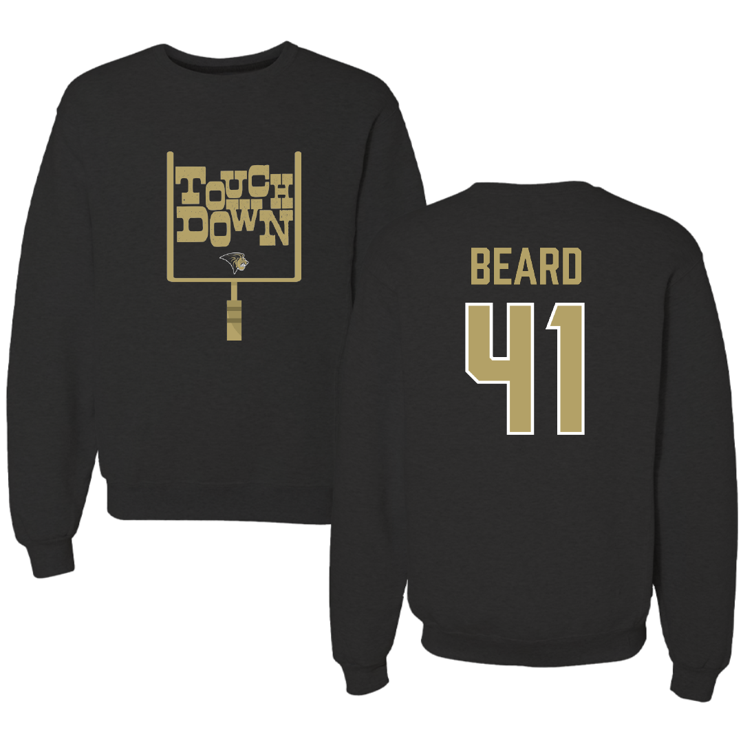 Lindenwood University Football Black Touchdown Crewneck - #41 Ethan Beard