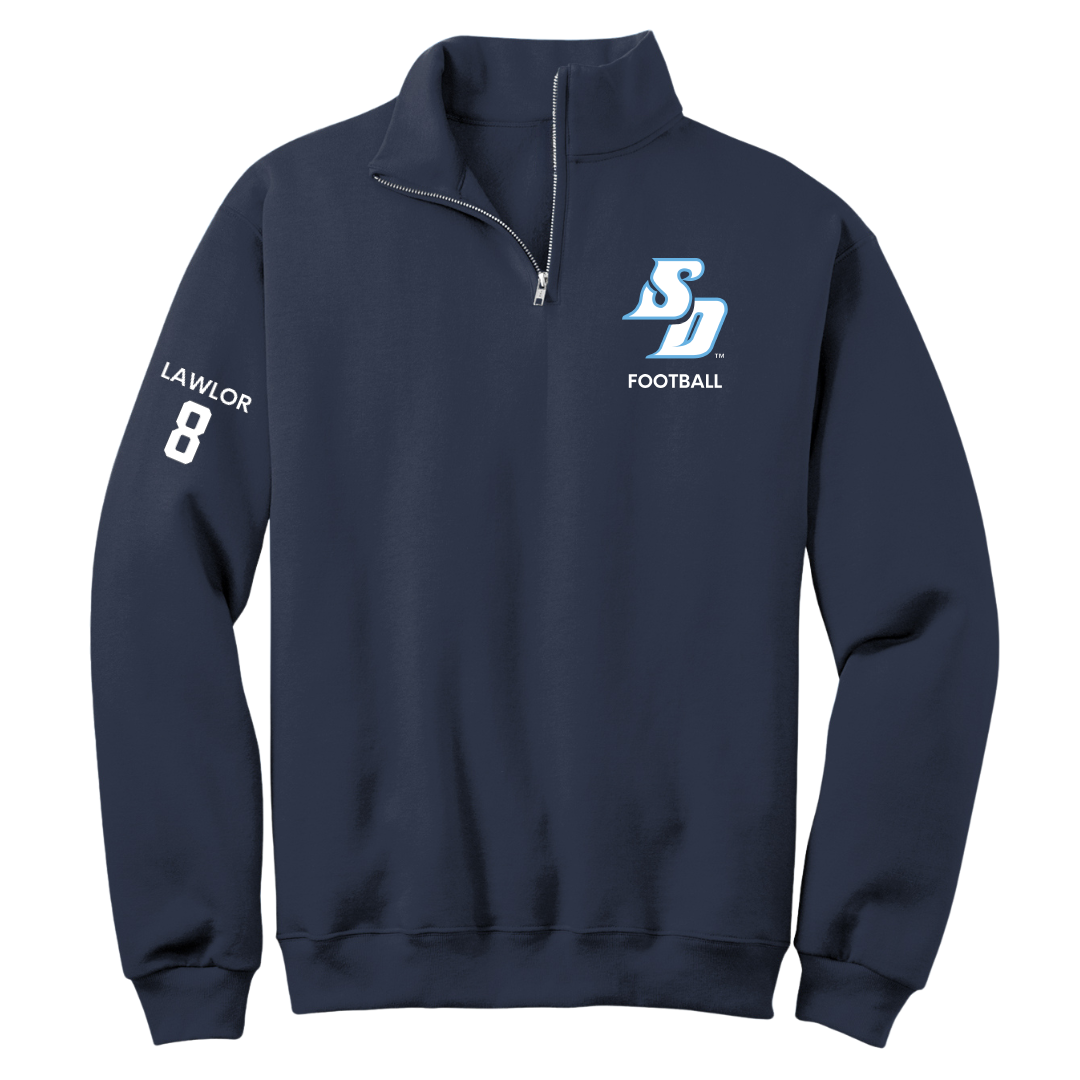 University of San Diego Football Navy Quarter-Zip - #8 Conor Lawlor