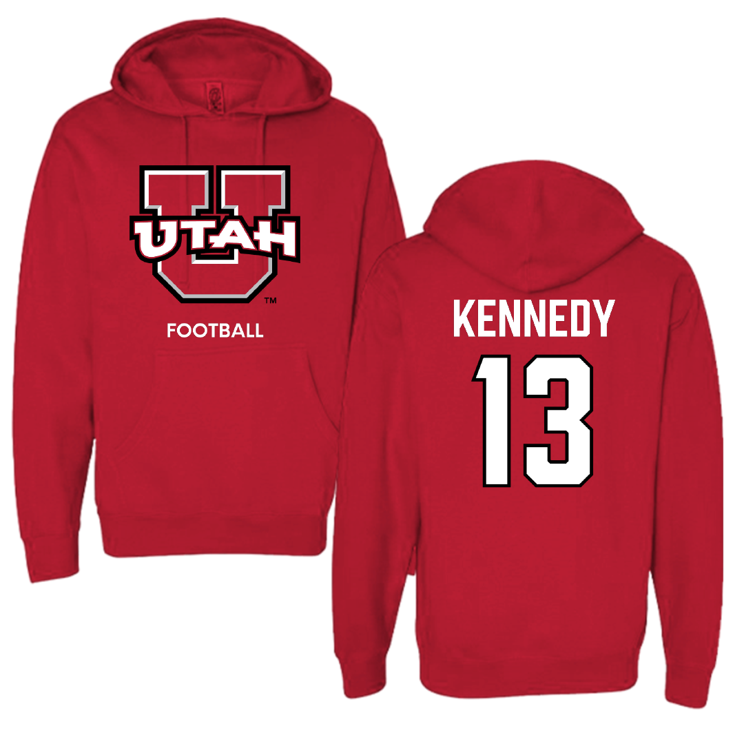 University of Utah Football Red Utes Hoodie - #13 Chase Kennedy