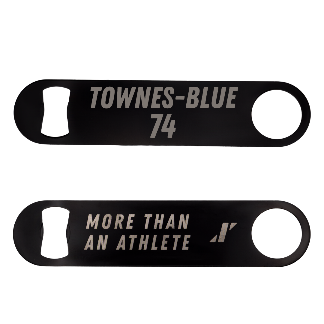 Jackson State University Football Black Bottle Opener - #74 D’Andre Townes-Blue