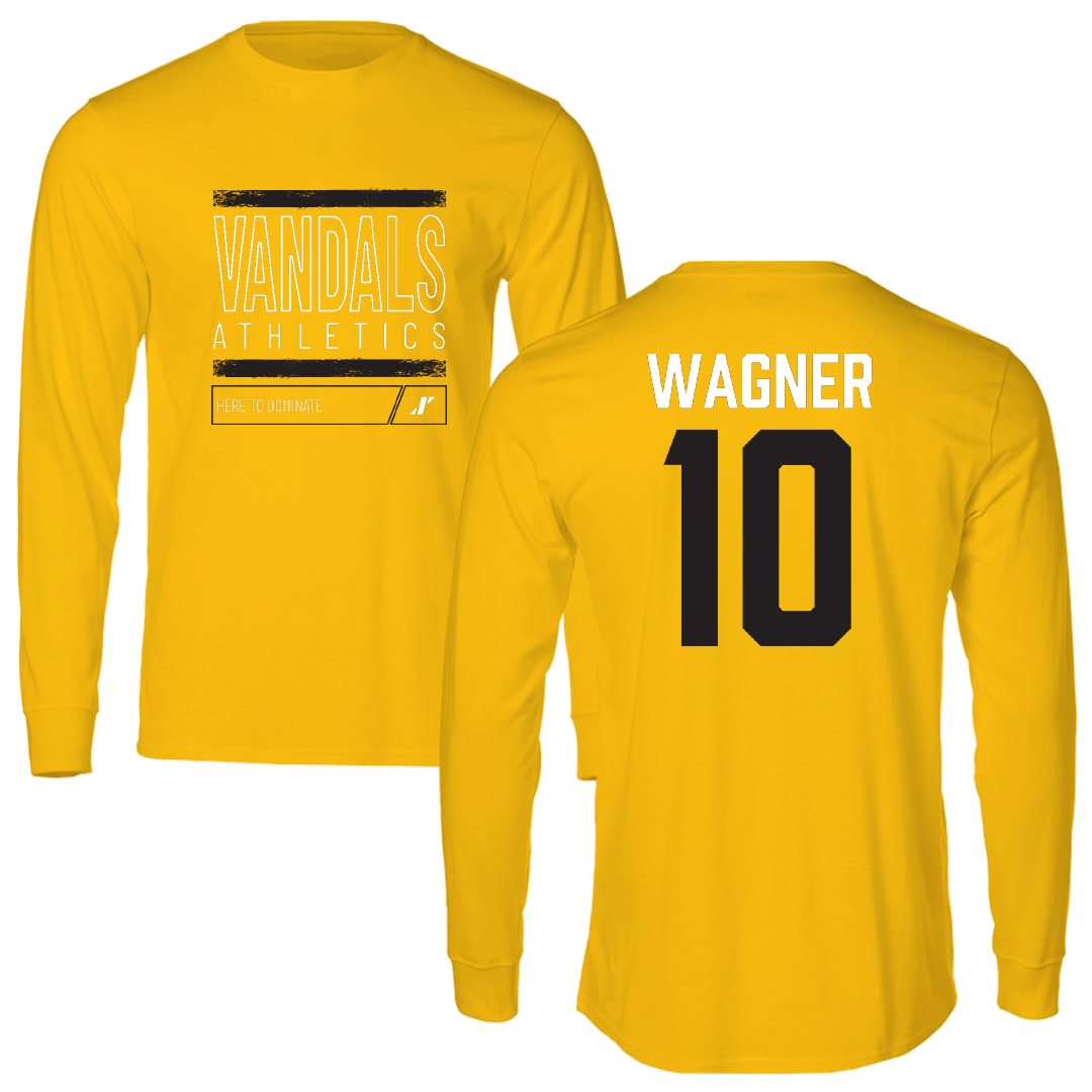 University of Idaho Football Gold Dominate Performance Long Sleeve - #10 Jack Wagner