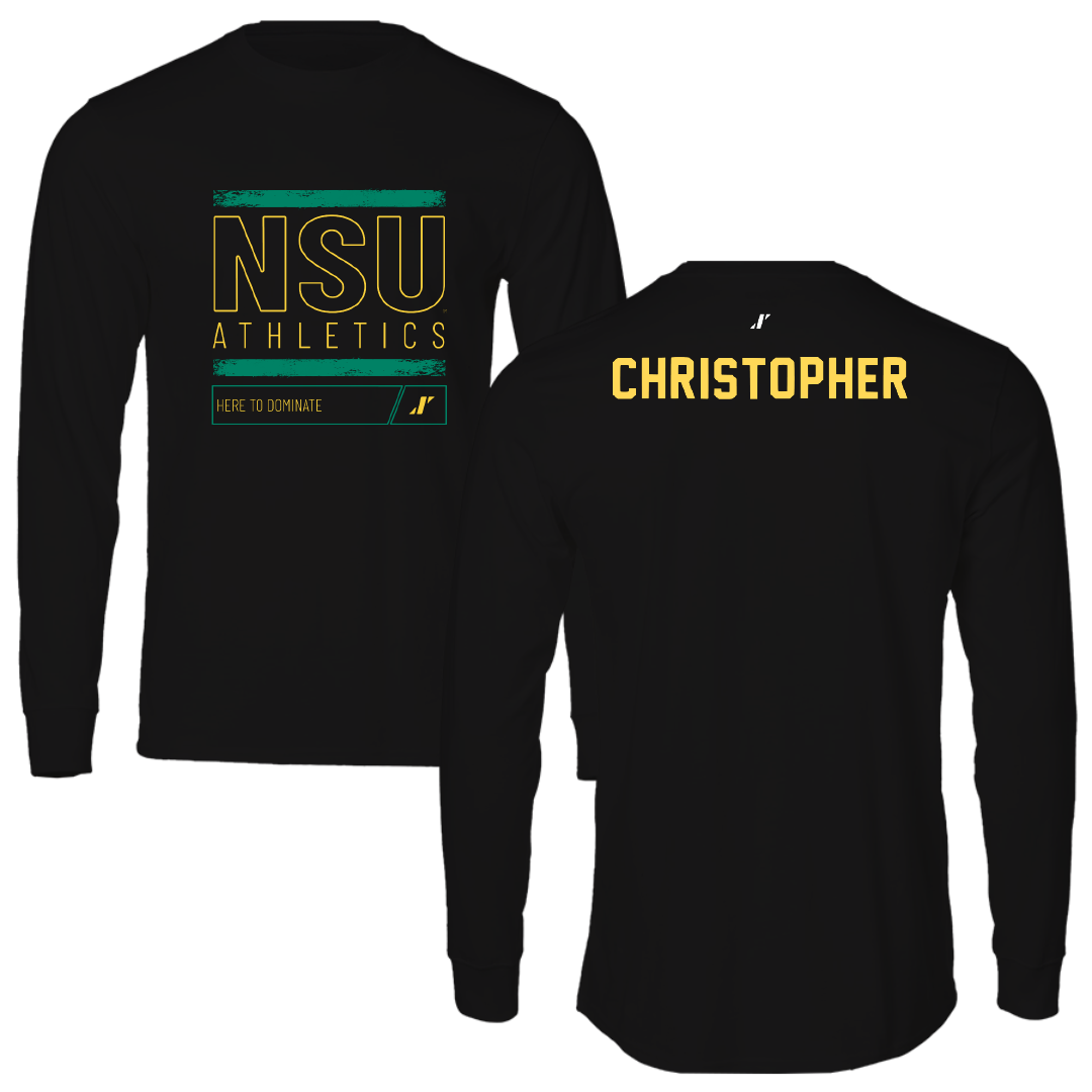 Norfolk State University TF and XC Black Dominate Performance Long Sleeve - Jahquan Christopher