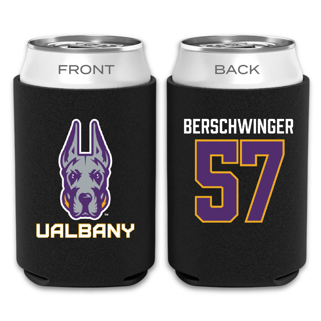 University at Albany Football Black Can Cooler - #57 Troy Berschwinger