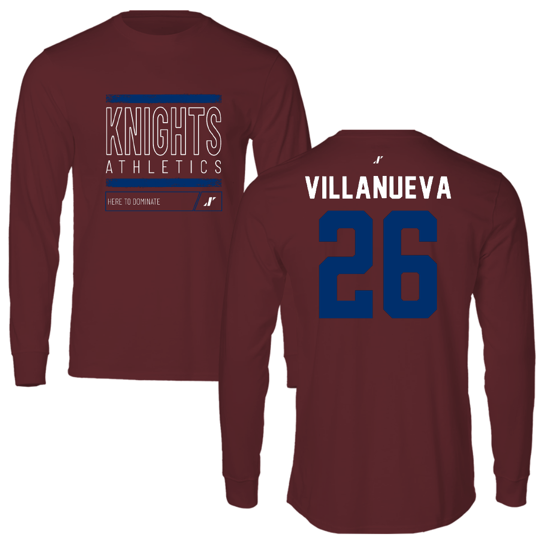 Fairleigh Dickinson University-Metropolitan Campus Soccer Maroon Dominate Performance Long Sleeve - #26 Emily Villanueva