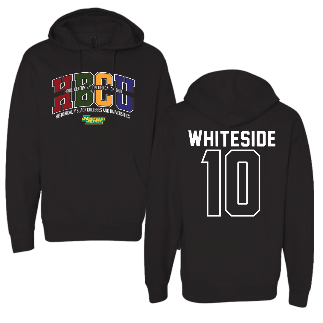 Norfolk State University Football Black HBCU Hoodie - #10 Izayah Whiteside
