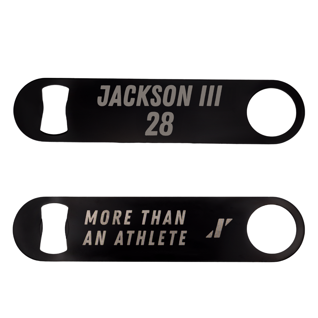 Furman University Football Black Bottle Opener - #28 Eddie Jackson III