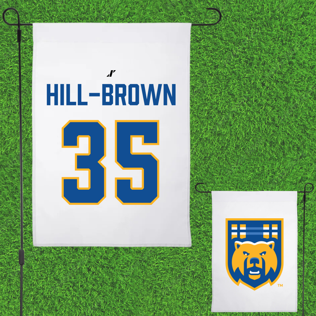 University of California-Riverside Basketball White Garden Flag - #35 Tiairra Hill-Brown