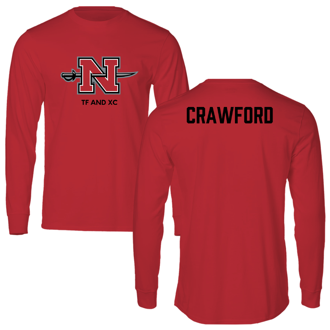 Nicholls State University TF and XC Red Mascot Long Sleeve - Michael Crawford