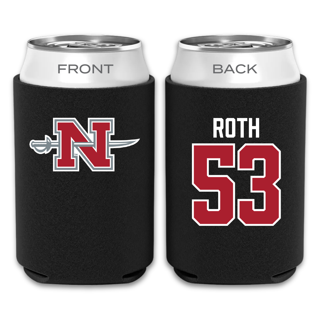 Nicholls State University Football Black Can Cooler - #53 Craig Roth