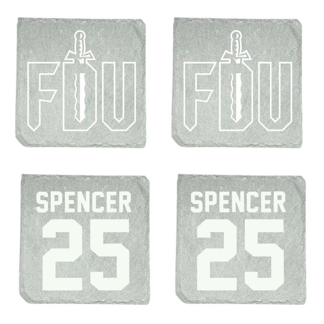 Fairleigh Dickinson University-Metropolitan Campus Lacrosse Stone Coaster (4 Pack)  - #25 Jenny Spencer