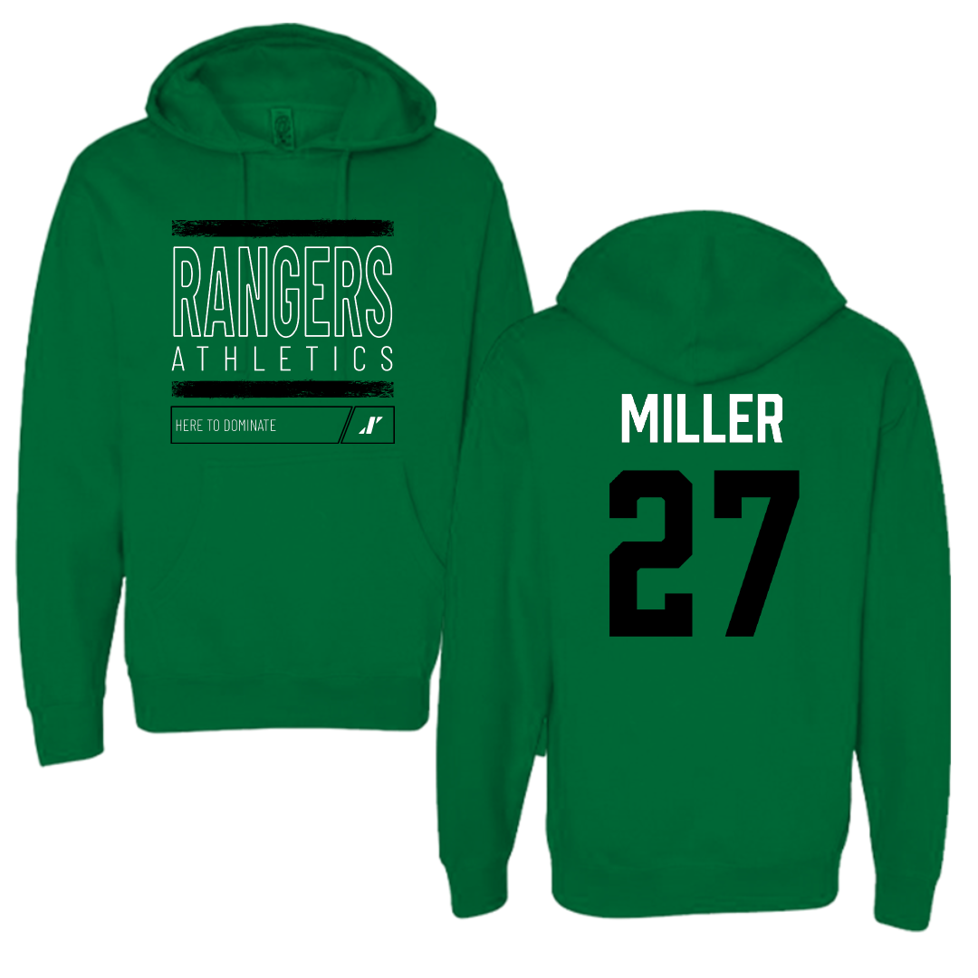 University of Wisconsin-Parkside Baseball Green Dominate Hoodie - #27 Brennen Miller