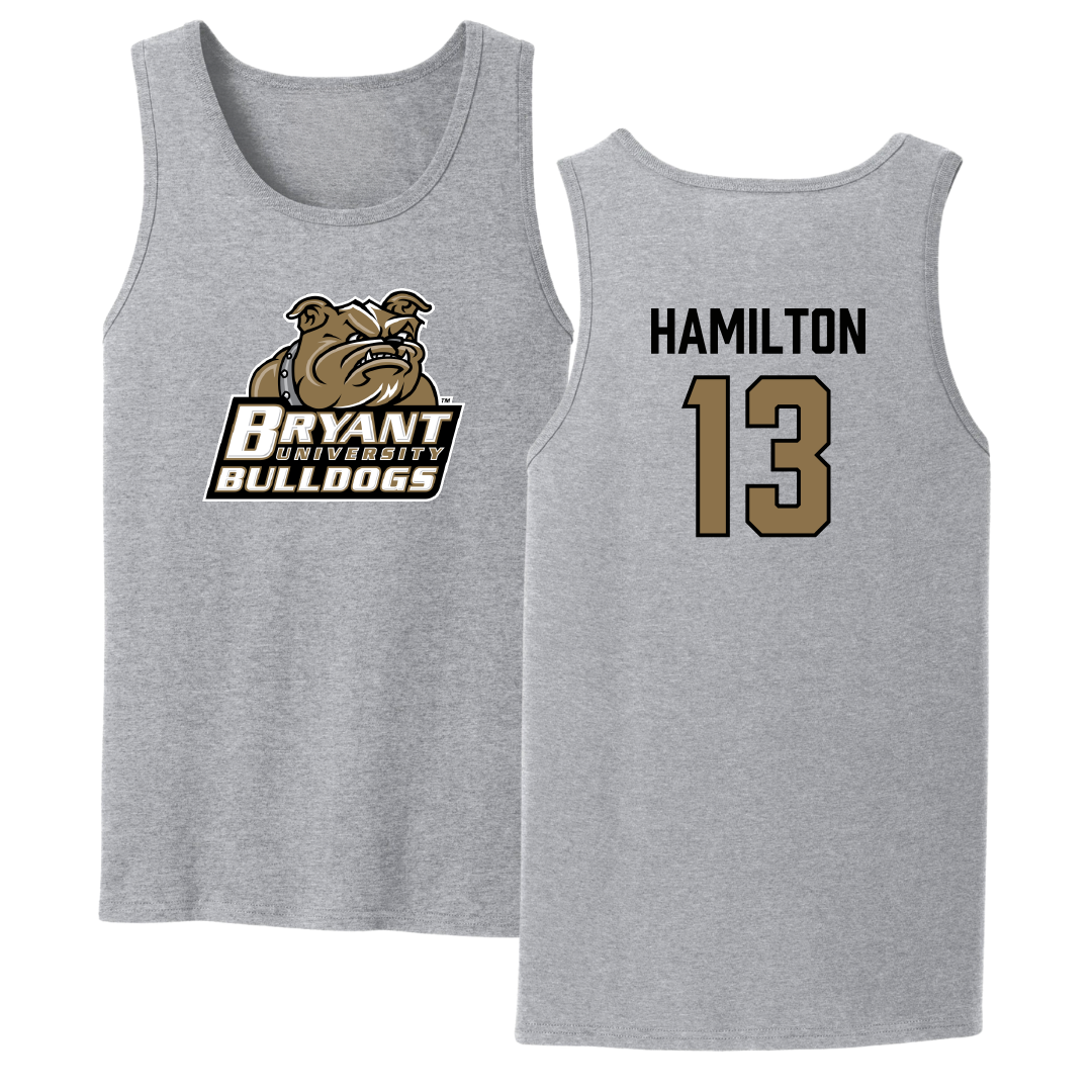 Bryant University Football Sport Gray Tank Top - #13 Kaden Hamilton
