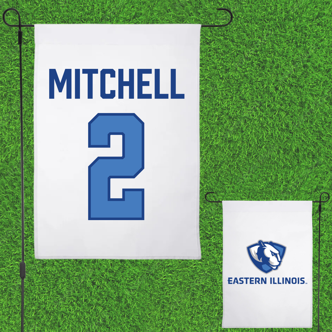 Eastern Illinois University Football White Garden Flag - #2 Bruce Mitchell