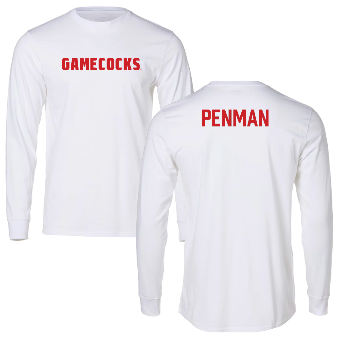 Jacksonville State University Tennis White Performance Long Sleeve - Charlie Penman