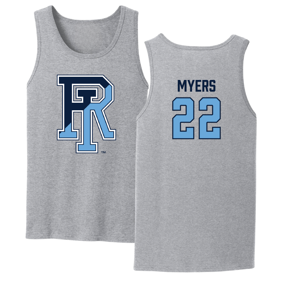 University of Rhode Island Lacrosse Sport Gray Tank Top - #22 Brinley Myers