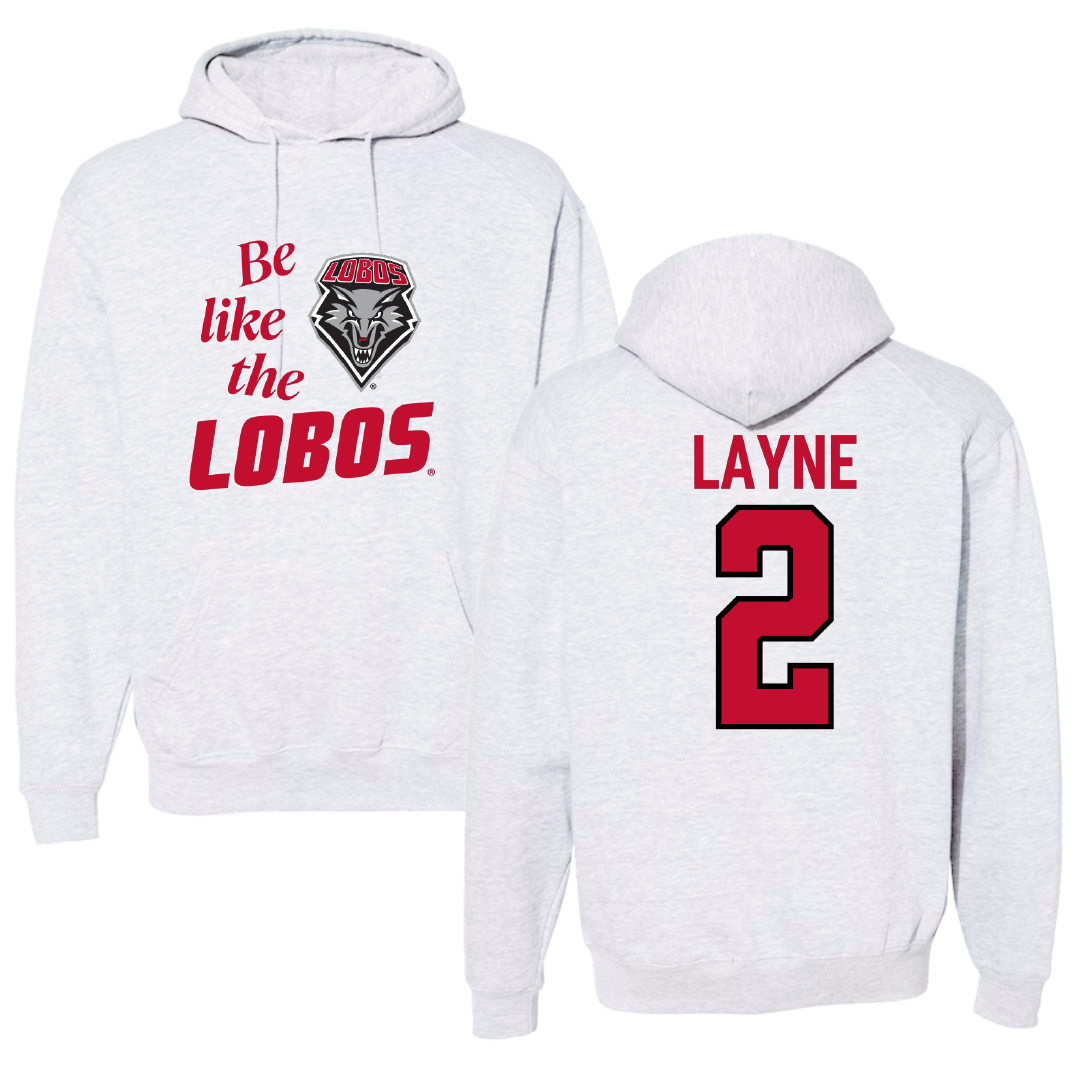 University of New Mexico Football Light Gray Be Like Us Hoodie - #2 Jack Layne