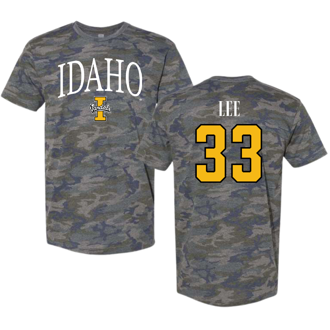 University of Idaho Football Vintage Camo Tee - #33 Julian Lee