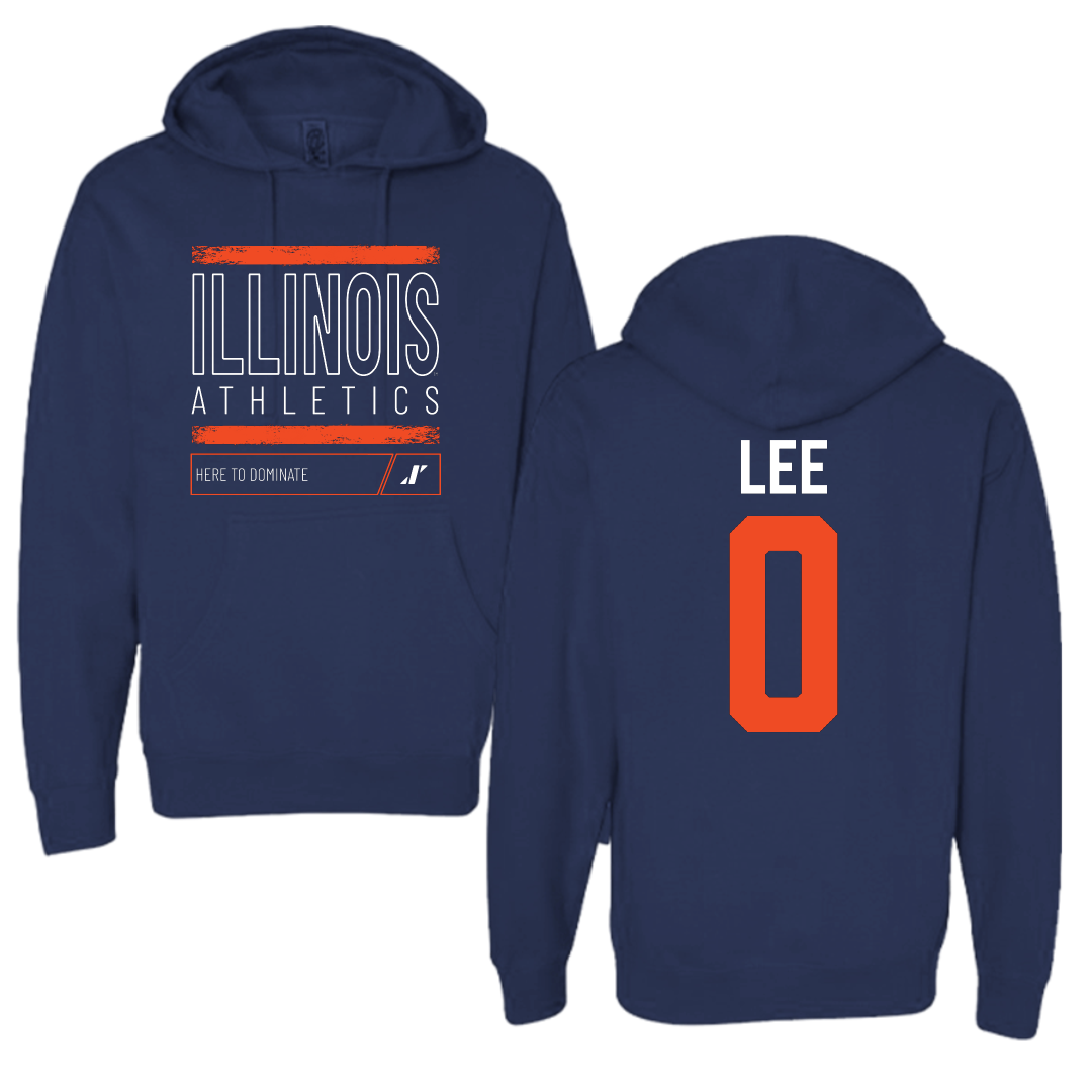 University of Illinois Soccer Navy Dominate Hoodie - #0 Izzy Lee