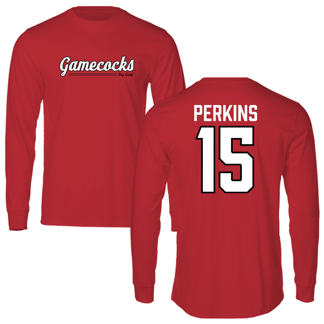 Jacksonville State University Softball Red General Performance Long Sleeve - #15 Abbi Perkins