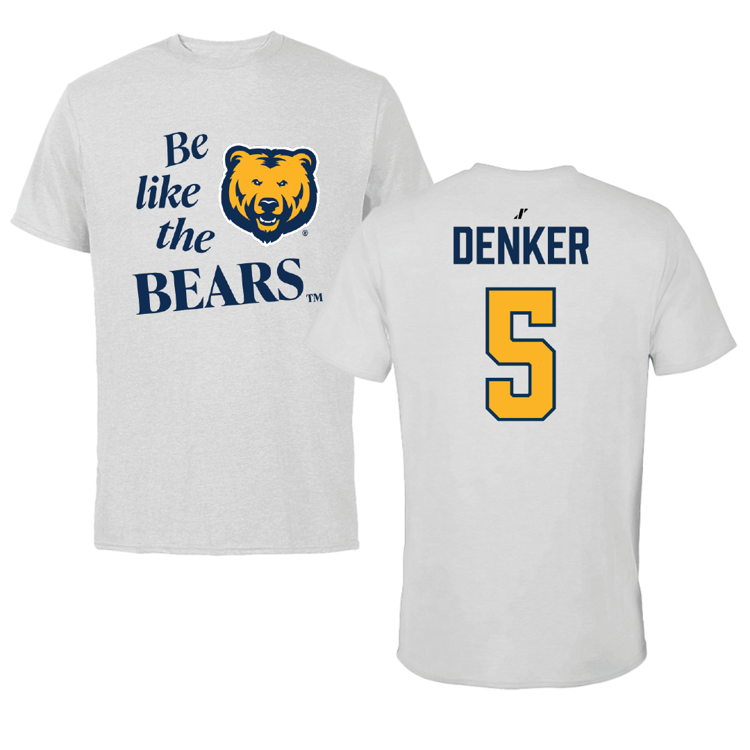 University of Northern Colorado Basketball Light Gray Be Like Us Tee - #5 Quinn Denker