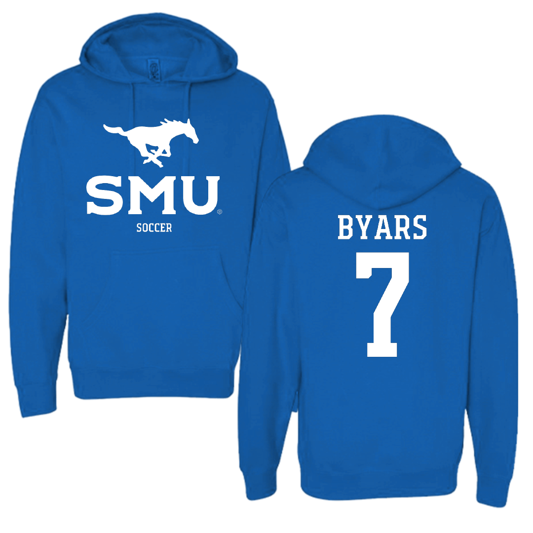 Southern Methodist University Soccer (W) Blue Hoodie - #7 Truth Byars