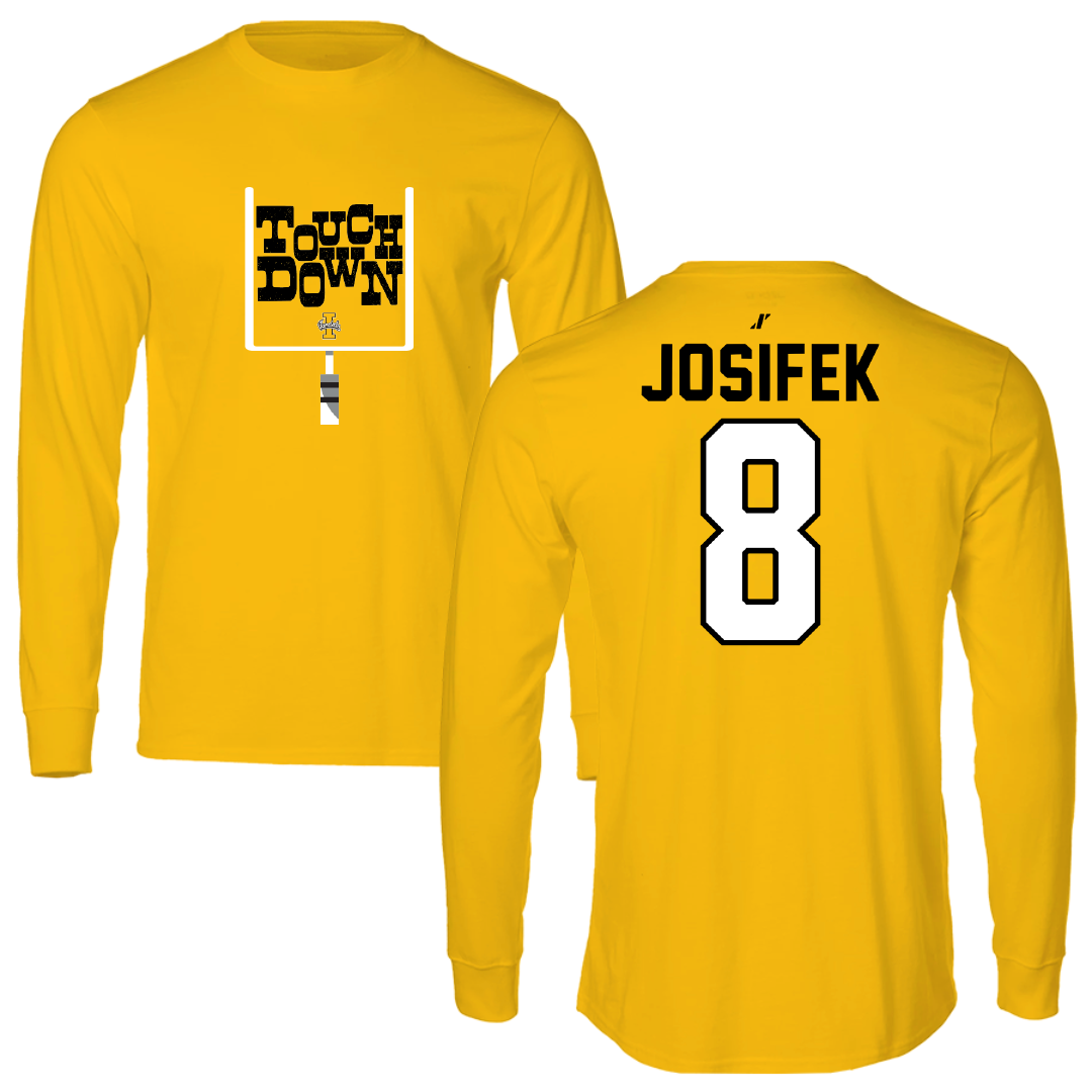 University of Idaho Football Gold Touchdown Long Sleeve - #8 Nicholas Josifek