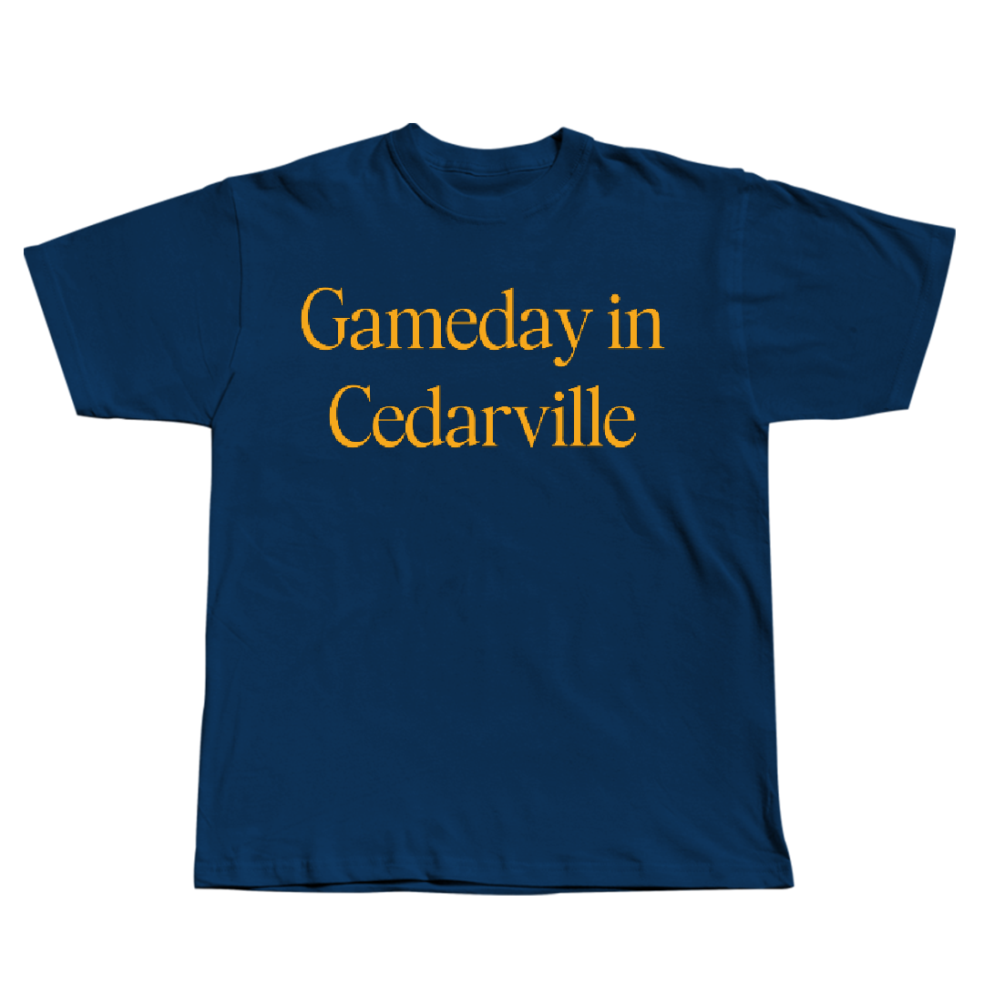 Cedarville University Softball Navy Gameday Tee - #7 Madison Jones