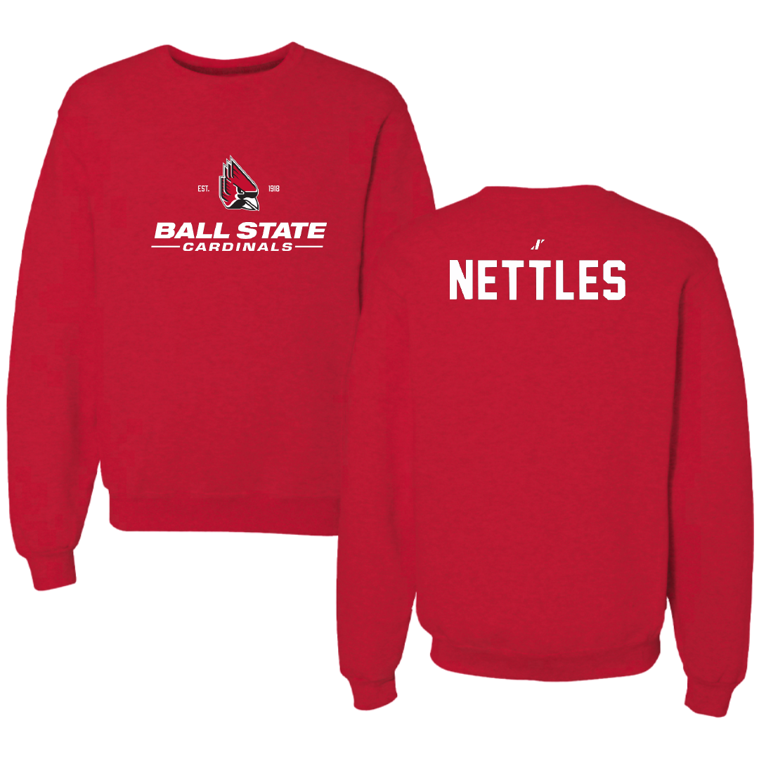 Ball State University TF and XC Red General Crewneck - Kenli Nettles