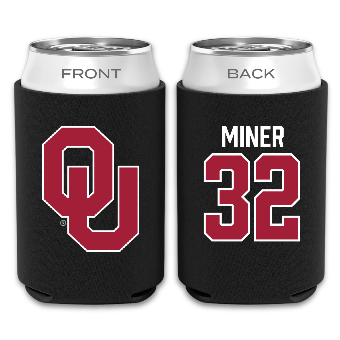 University of Oklahoma Baseball Black Can Cooler - #32 Jace Miner